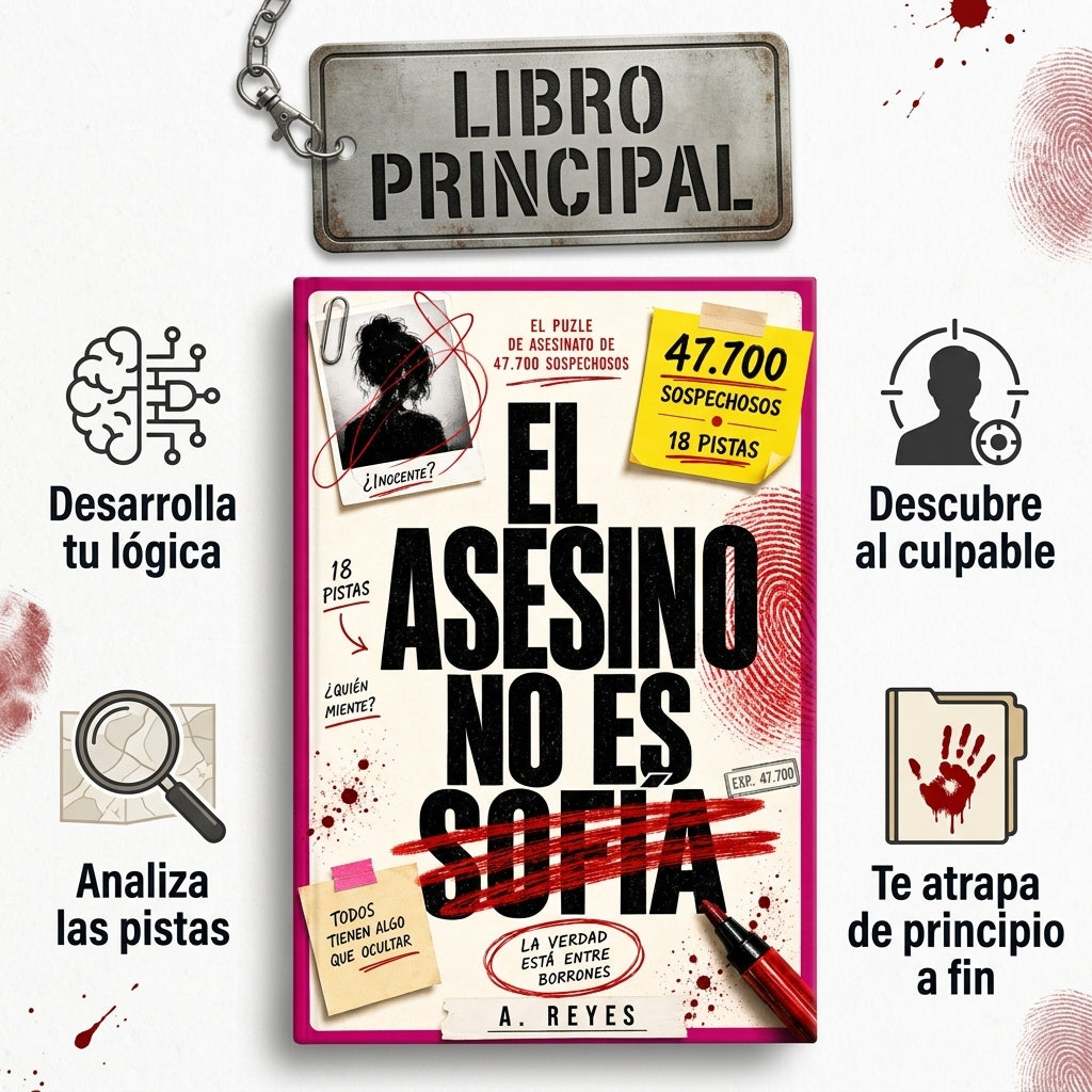 3X1 | El Asesino no es Sofía: El Enigma de los 47.700 Sospechosos + 2 Libros de Regalo